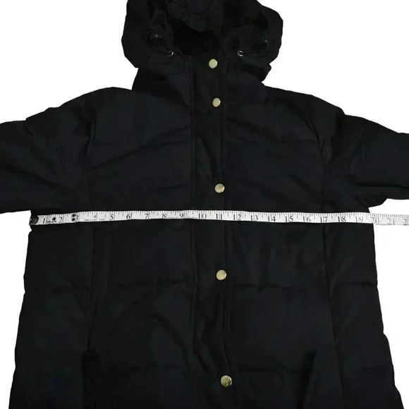 J.Crew Mercantile Long Puffer  Coat Winter Jacket Black Size Small - Picture 11 of 12